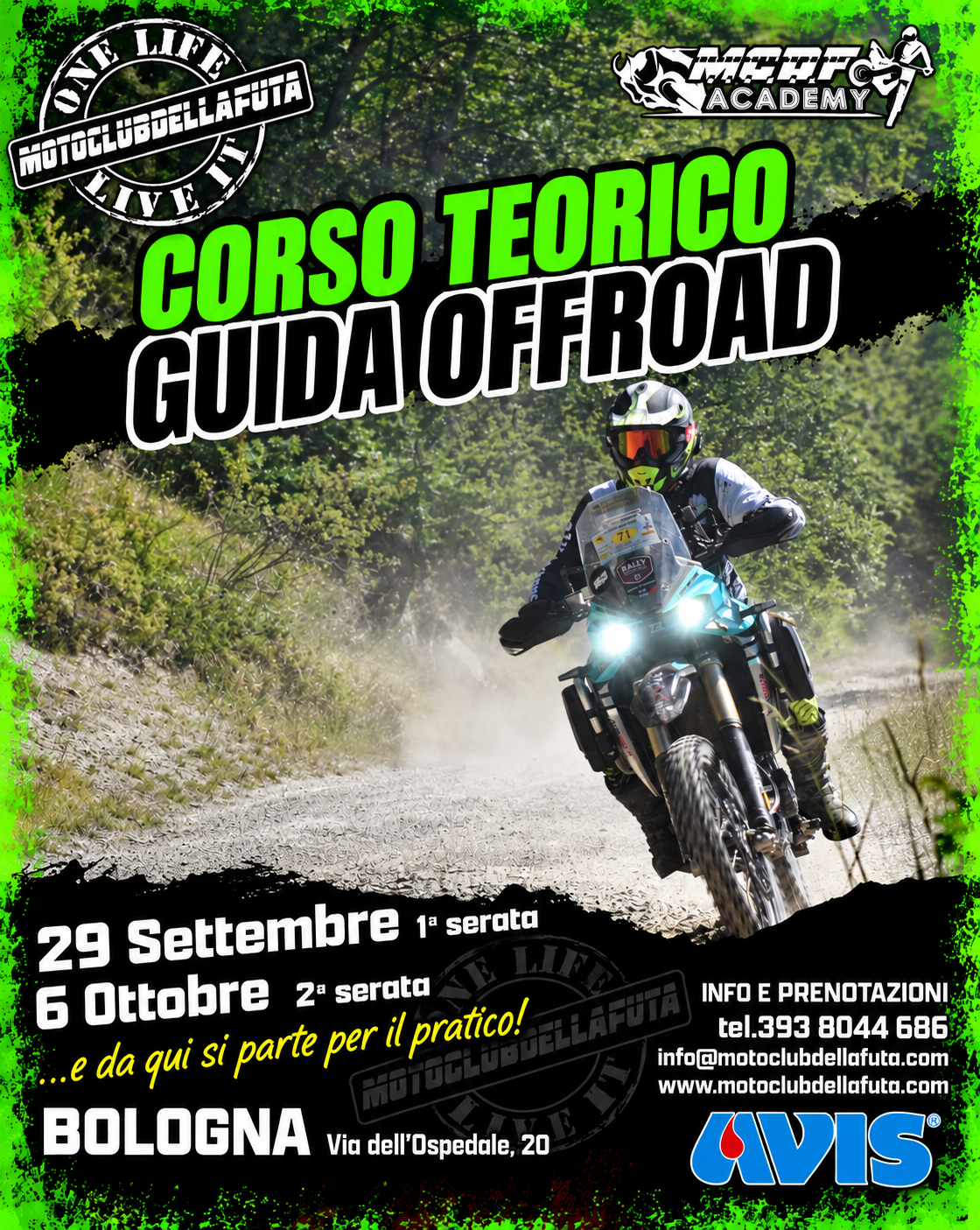Scopri di più sull'articolo TEORICO – Corso di Tecniche di Guida Motociclistica FUORISTRADA prima parte
